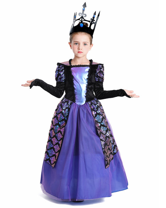 Seasons Girl Twilight Princess Costume for Halloween,Purple Witch Costume with Top