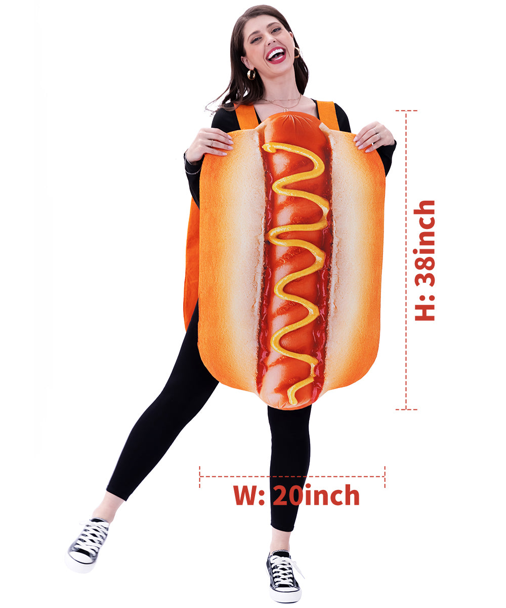 Seasons Halloween Hot Dog Costume Cosplay For Adult, One Size