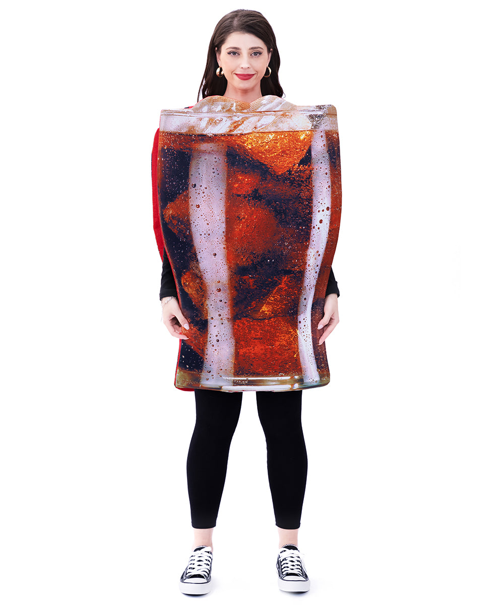 Seasons Cool Cola Costume Funny Cup of Cola for Halloween Costumes Adult One Size