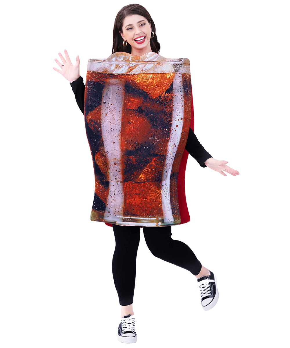 Seasons Cool Cola Costume Funny Cup of Cola for Halloween Costumes Adult One Size