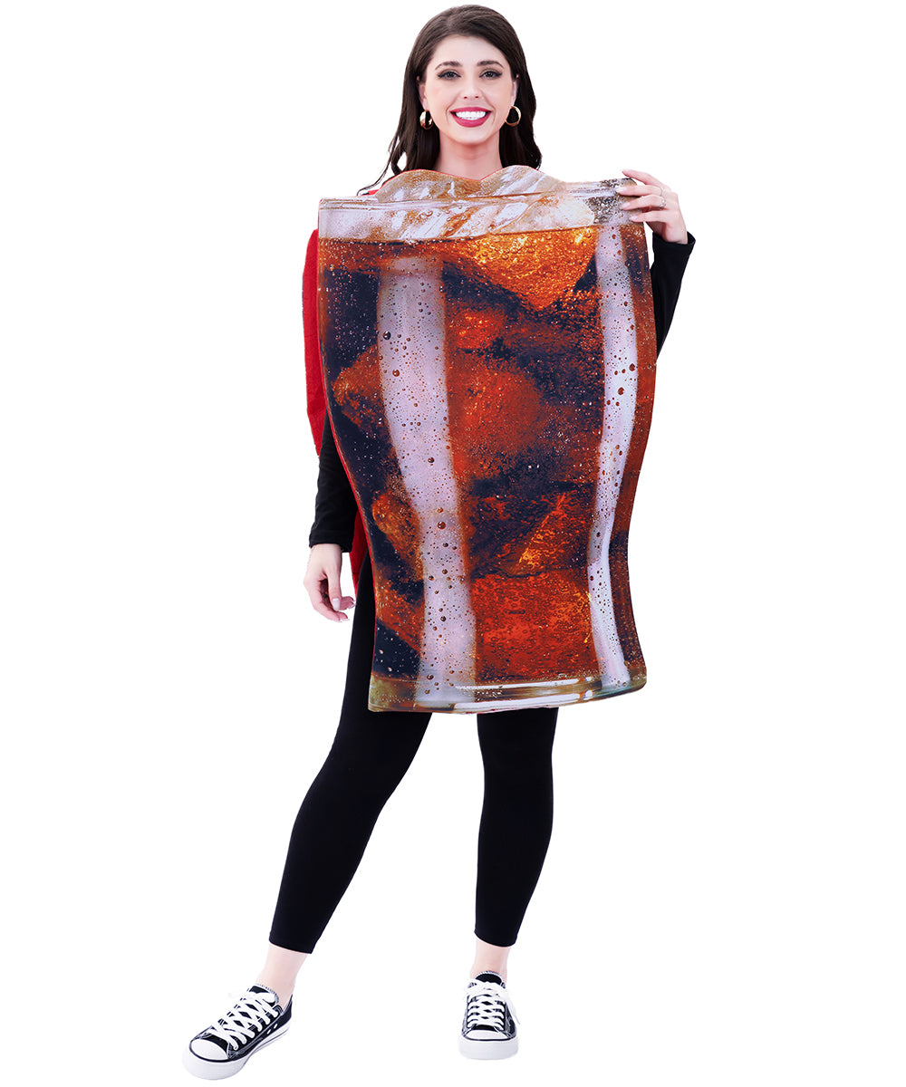 Seasons Cool Cola Costume Funny Cup of Cola for Halloween Costumes Adult One Size