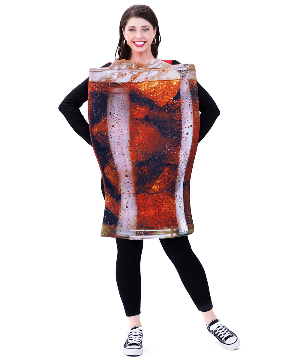 Seasons Cool Cola Costume Funny Cup of Cola for Halloween Costumes Adult One Size