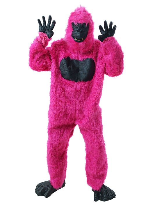 Seasons Deluxe Gorilla Costume with Feet, UV Black Light Reactive, Adult One Size