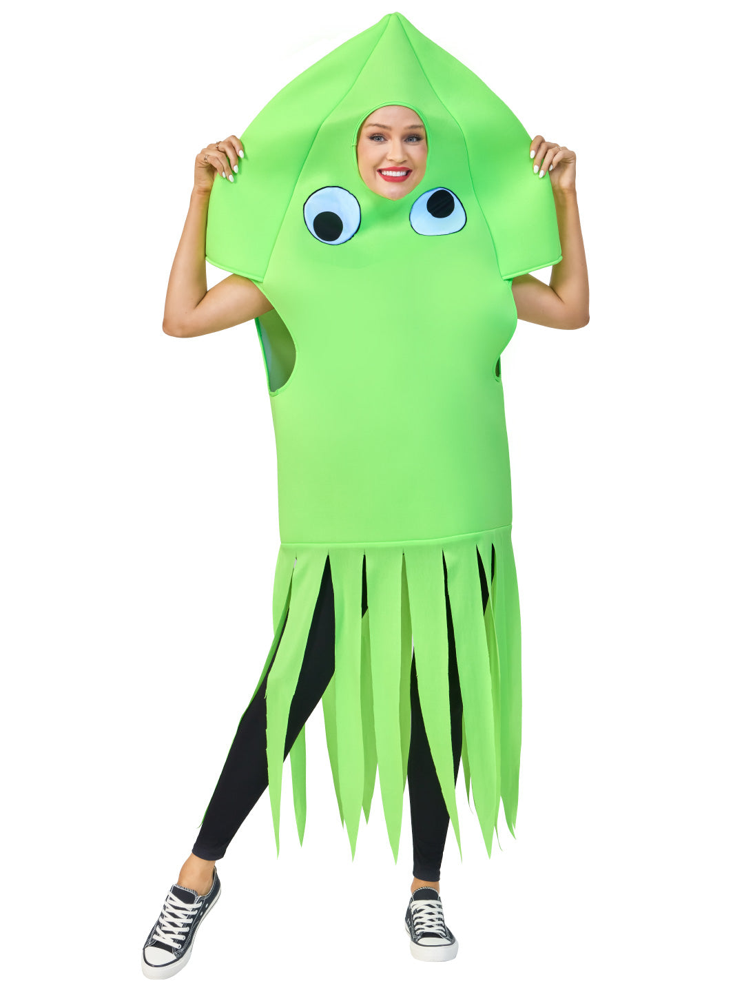 Seasons Adult Squid Halloween Costume, Funny Ocean Animal Costumes, UV Black Light Reactive One Size