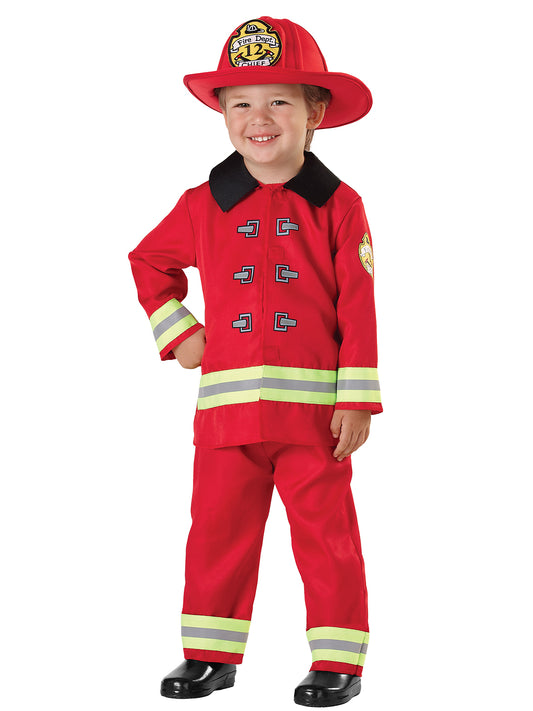 Seasons Fireman Role Play Costume, Red, Size 2T-4T