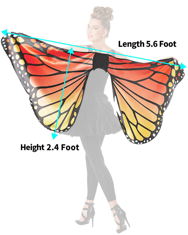 Seasons Adult Monarch Butterfly Cape Wings, One Size